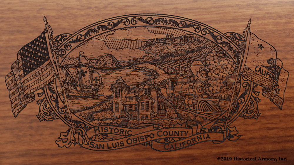 San Luis Obispo County California Engraved Rifle