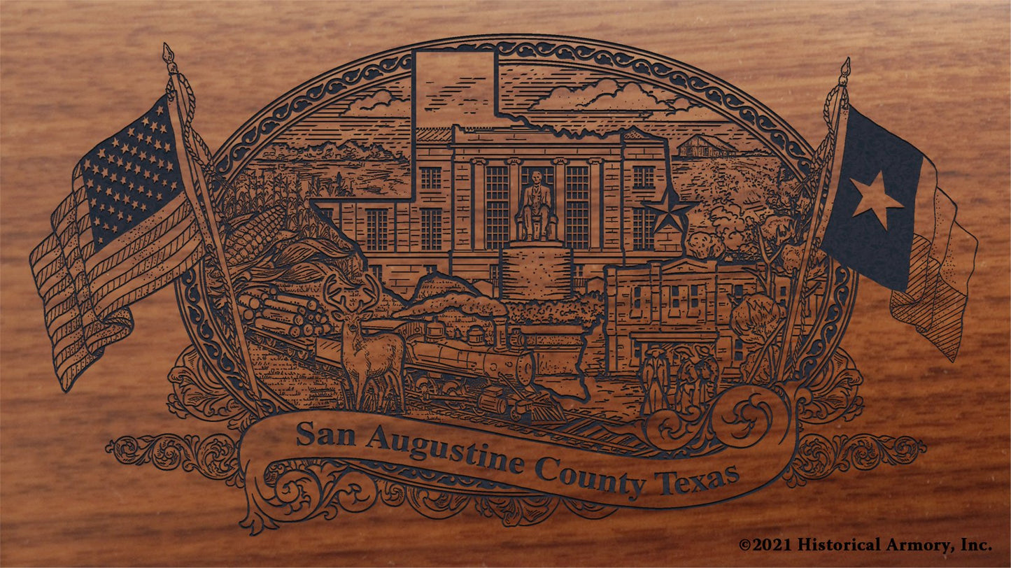 Engraved artwork | History of San Augustine County Texas | Historical Armory