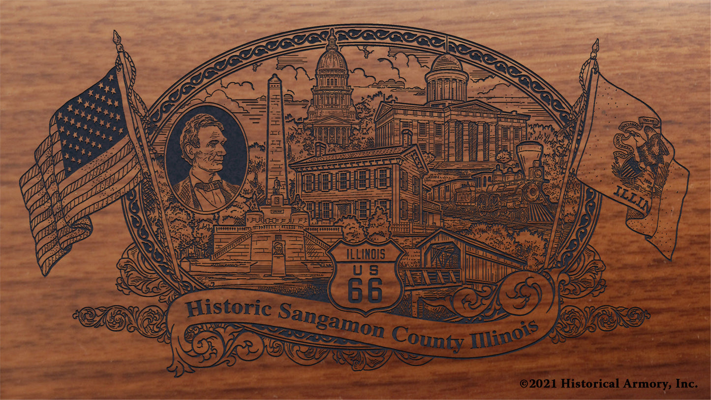 Engraved artwork | History of Sangamon County Illinois | Historical Armory