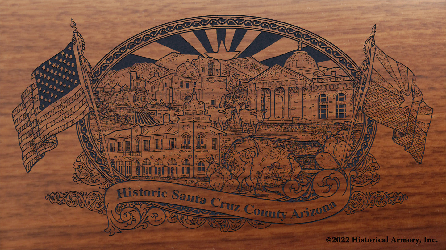 Santa Cruz County Arizona Engraved Rifle Buttstock