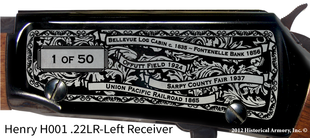Sarpy County Nebraska Engraved Rifle