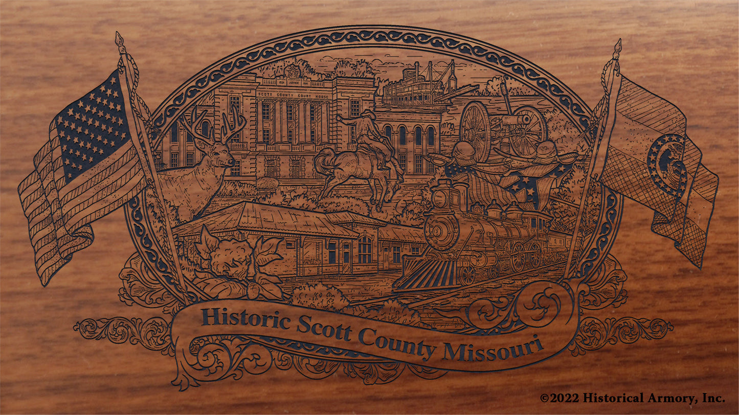 Scott County Missouri Engraved Rifle Buttstock