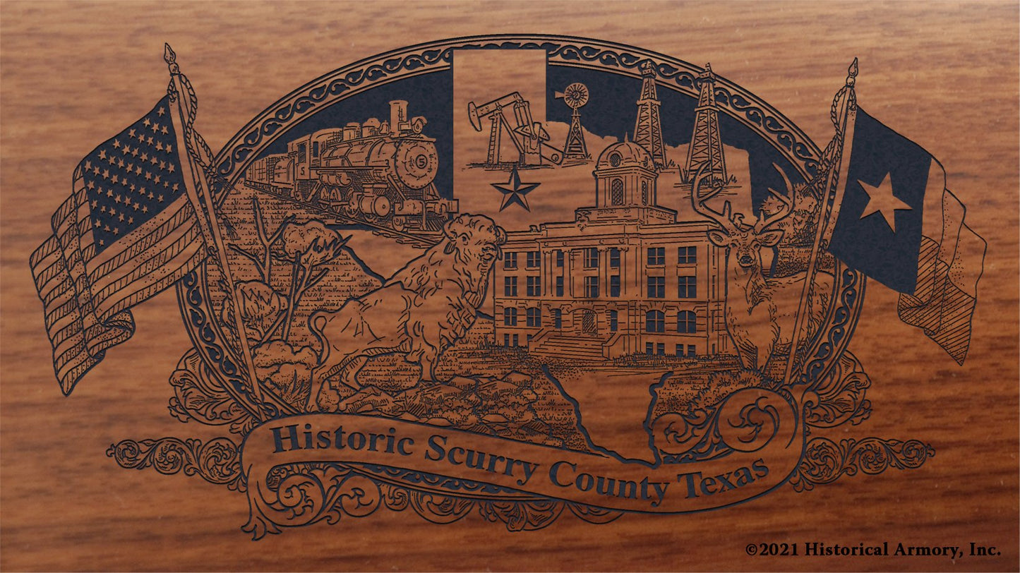 Engraved artwork | History of Scurry County Texas | Historical Armory