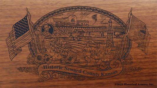 Seward County Kansas Engraved Rifle Buttstock