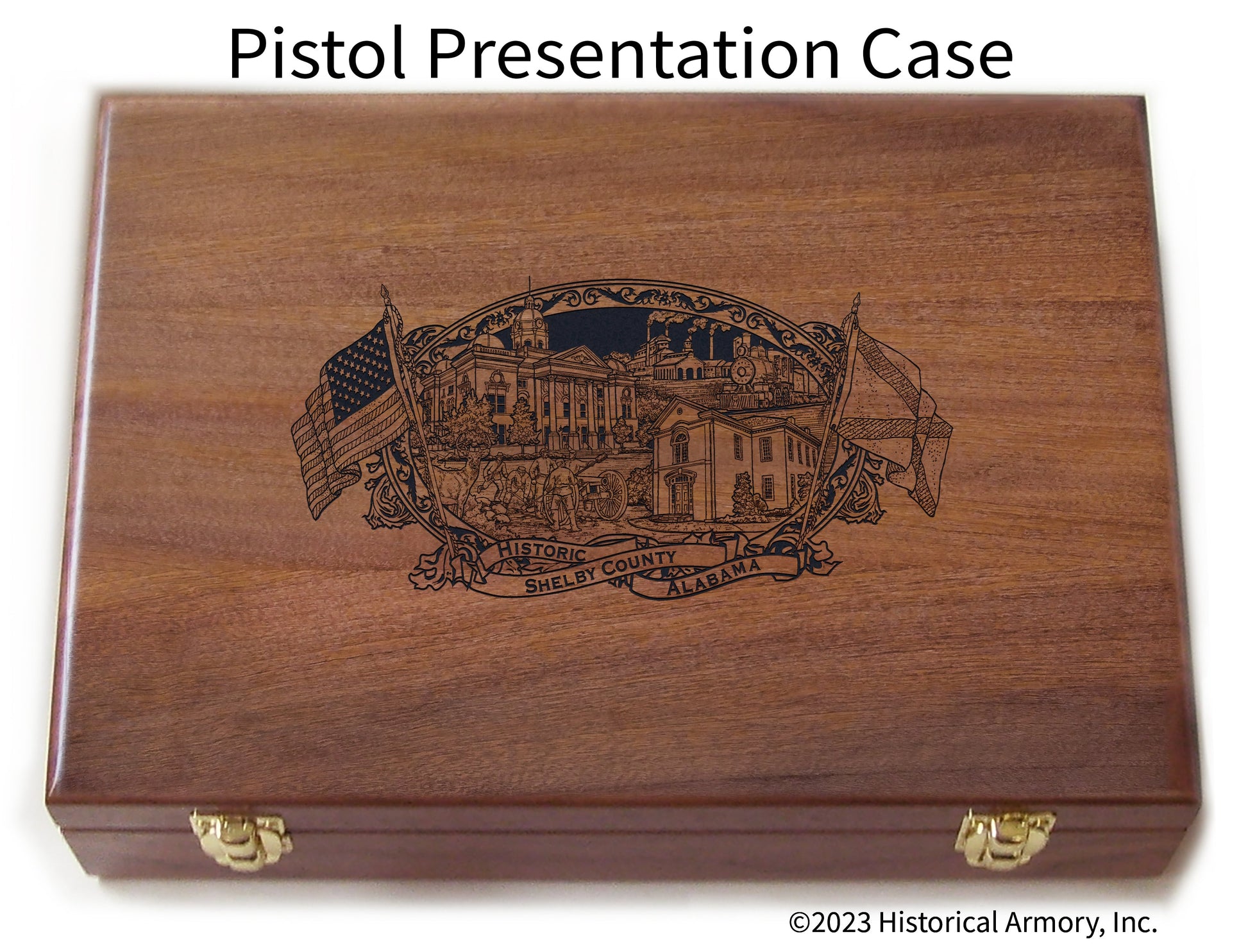 Shelby County Alabama Engraved .45 Auto Ruger 1911 Presentation Case