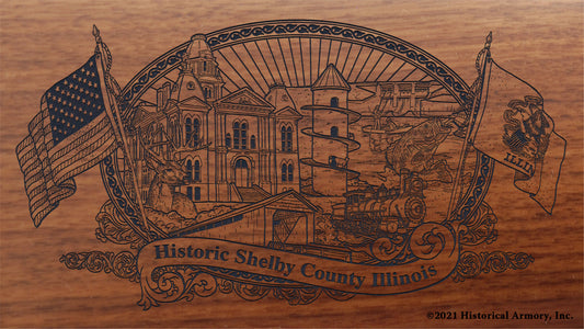 Engraved artwork | History of Shelby County Illinois | Historical Armory