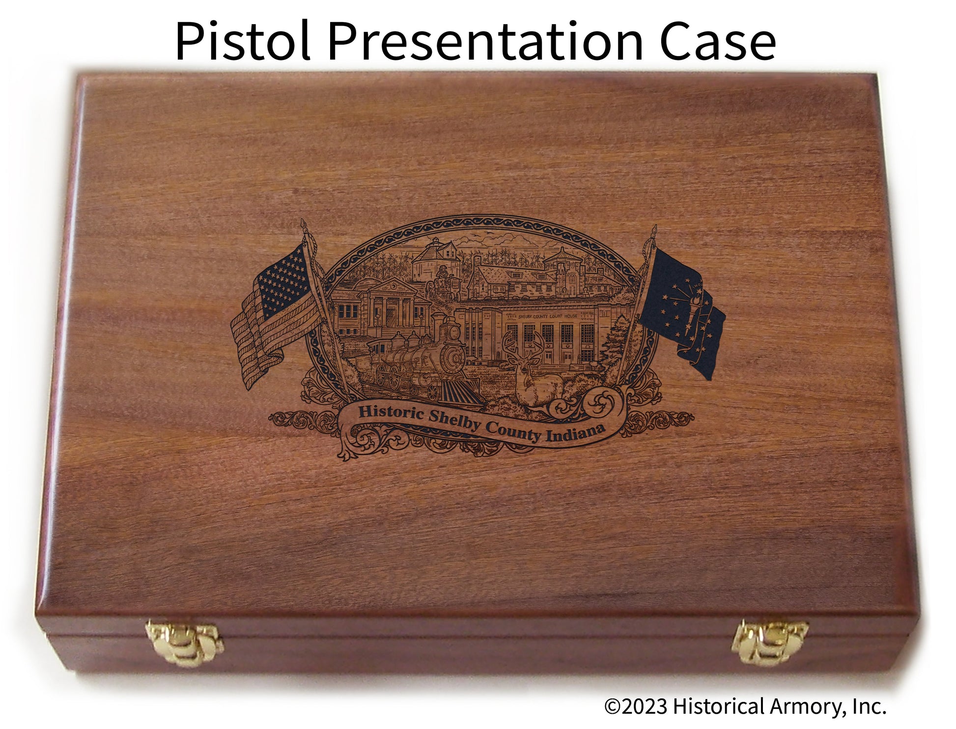 Shelby County Indiana Engraved .45 Auto Ruger 1911 Presentation Case
