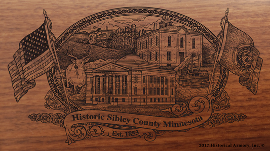 Sibley County Minnesota Engraved Rifle