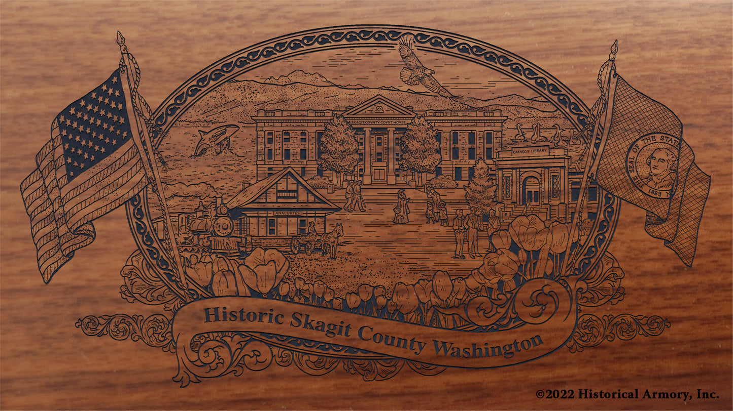 Skagit County Washington Engraved Rifle Buttstock
