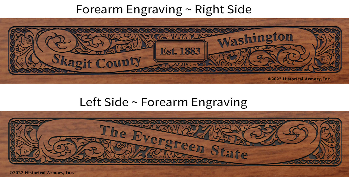 Skagit County Washington Engraved Rifle Forearm