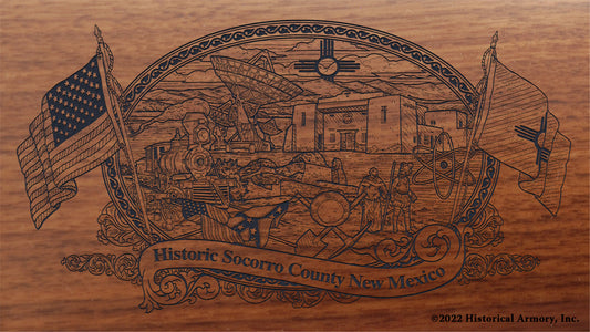 Socorro County New Mexico Engraved Rifle Buttstock
