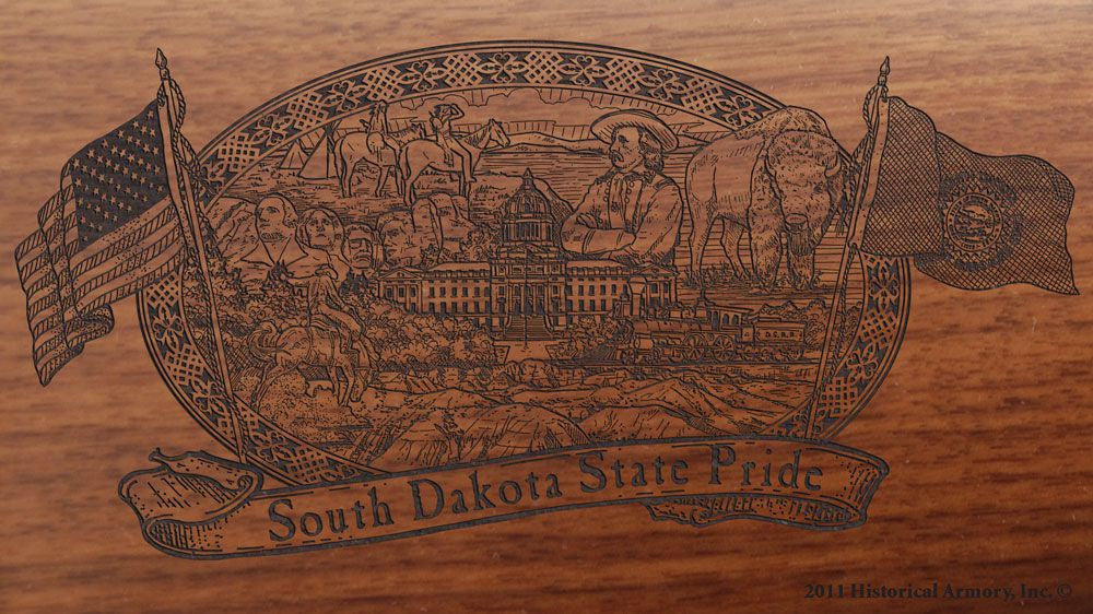 South Dakota State Pride Engraved Rifle