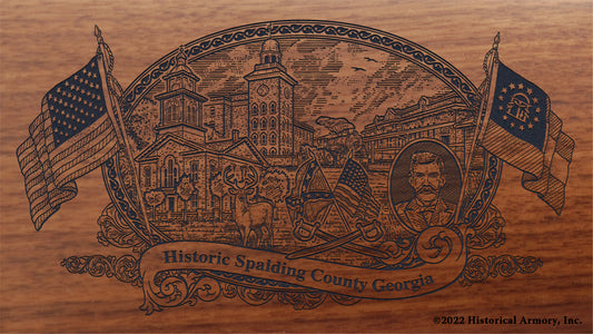 Spalding County Georgia Engraved Rifle Buttstock
