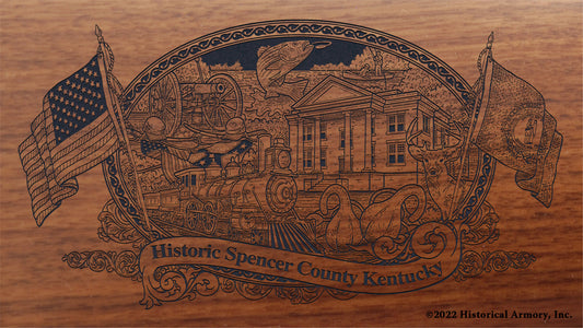 Spencer County Kentucky Engraved Rifle Buttstock