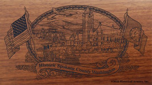 Spokane County Washington Engraved Rifle Buttstock