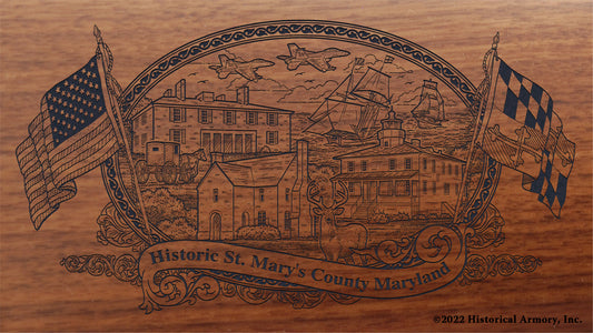 St. Marys County Maryland Engraved Rifle Buttstock