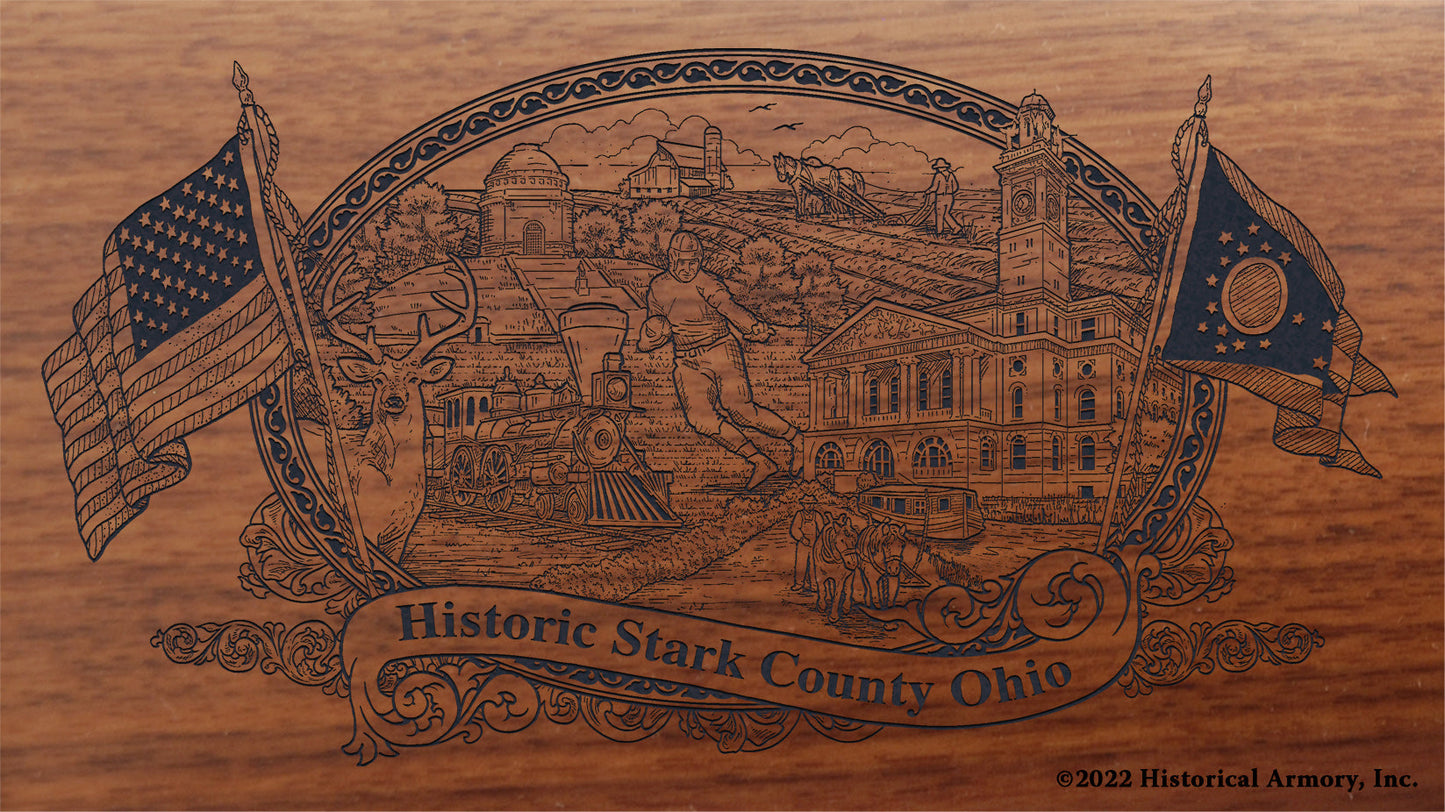 Stark County Ohio Engraved Rifle Buttstock