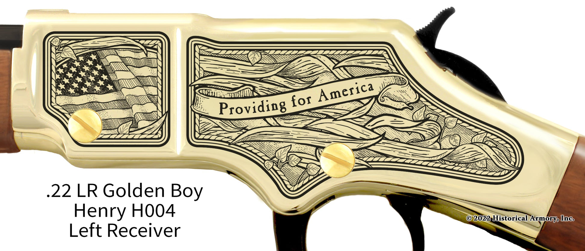 North Dakota Agricultural Heritage Engraved Henry Golden Boy Rifle