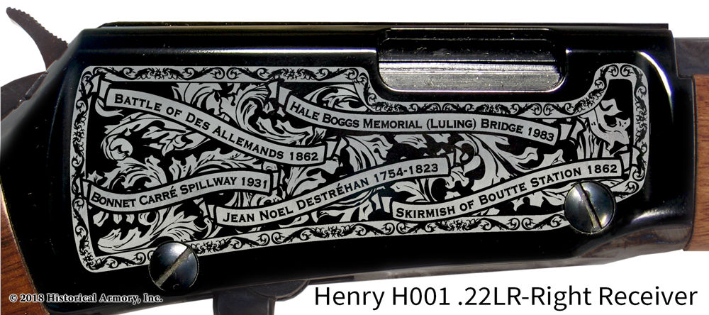 St. Charles Parish Louisiana Engraved Rifle