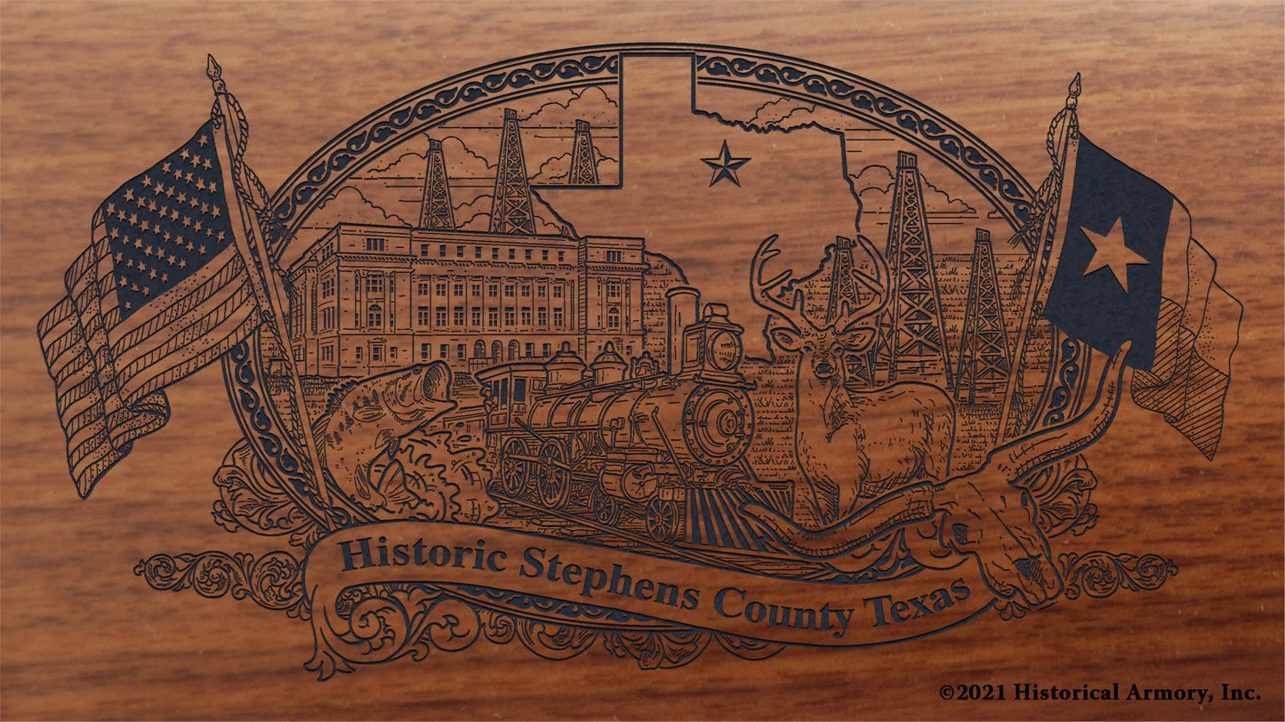 Engraved artwork | History of Stephens County Texas | Historical Armory