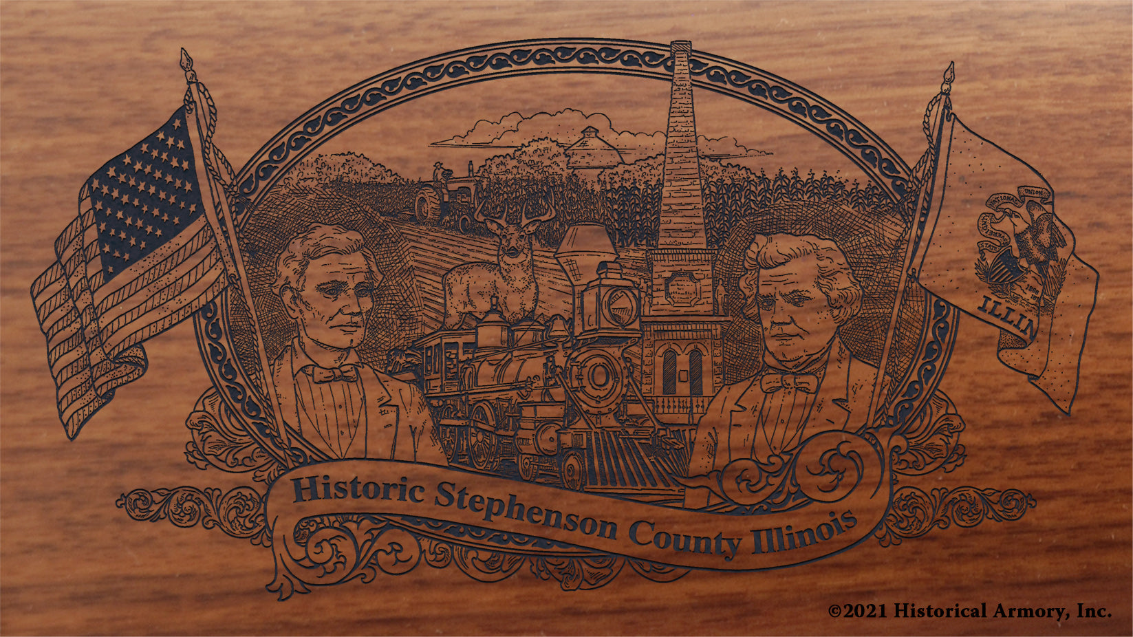 Engraved artwork | History of Stephenson County Illinois | Historical Armory