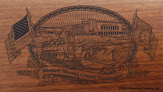 Stevens County Washington Engraved Rifle Buttstock
