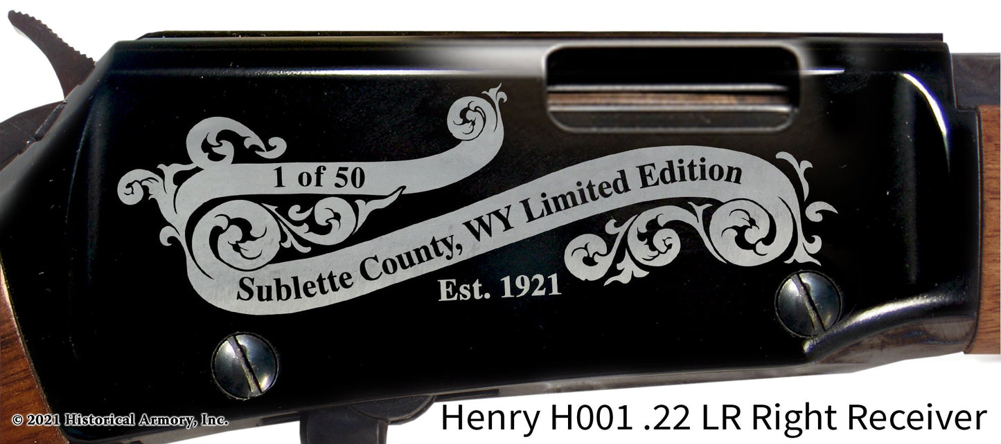 Sublette County Wyoming Engraved Henry H001 Rifle