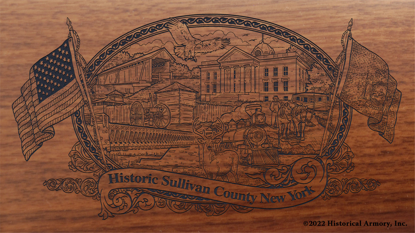 Sullivan County New York Engraved Rifle Buttstock