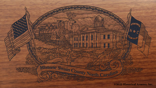 Swain County North Carolina Engraved Rifle Buttstock