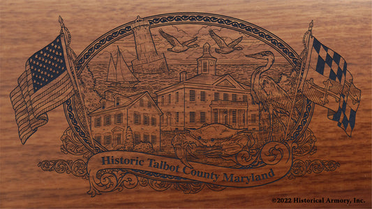 Talbot County Maryland Engraved Rifle Buttstock