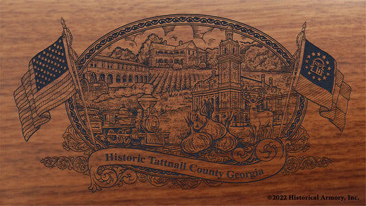 Tattnall County Georgia Engraved Rifle Buttstock