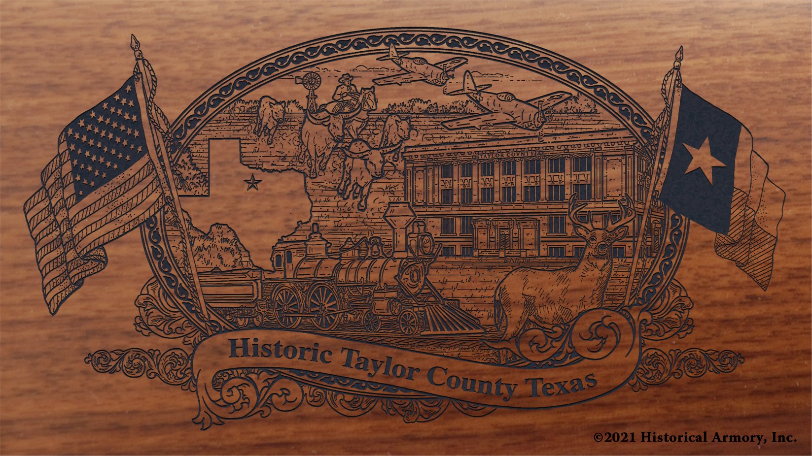 Engraved artwork | History of Taylor County Texas | Historical Armory