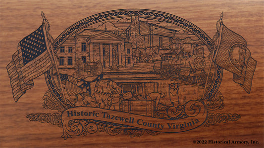 Tazewell County Virginia Engraved Rifle Buttstock
