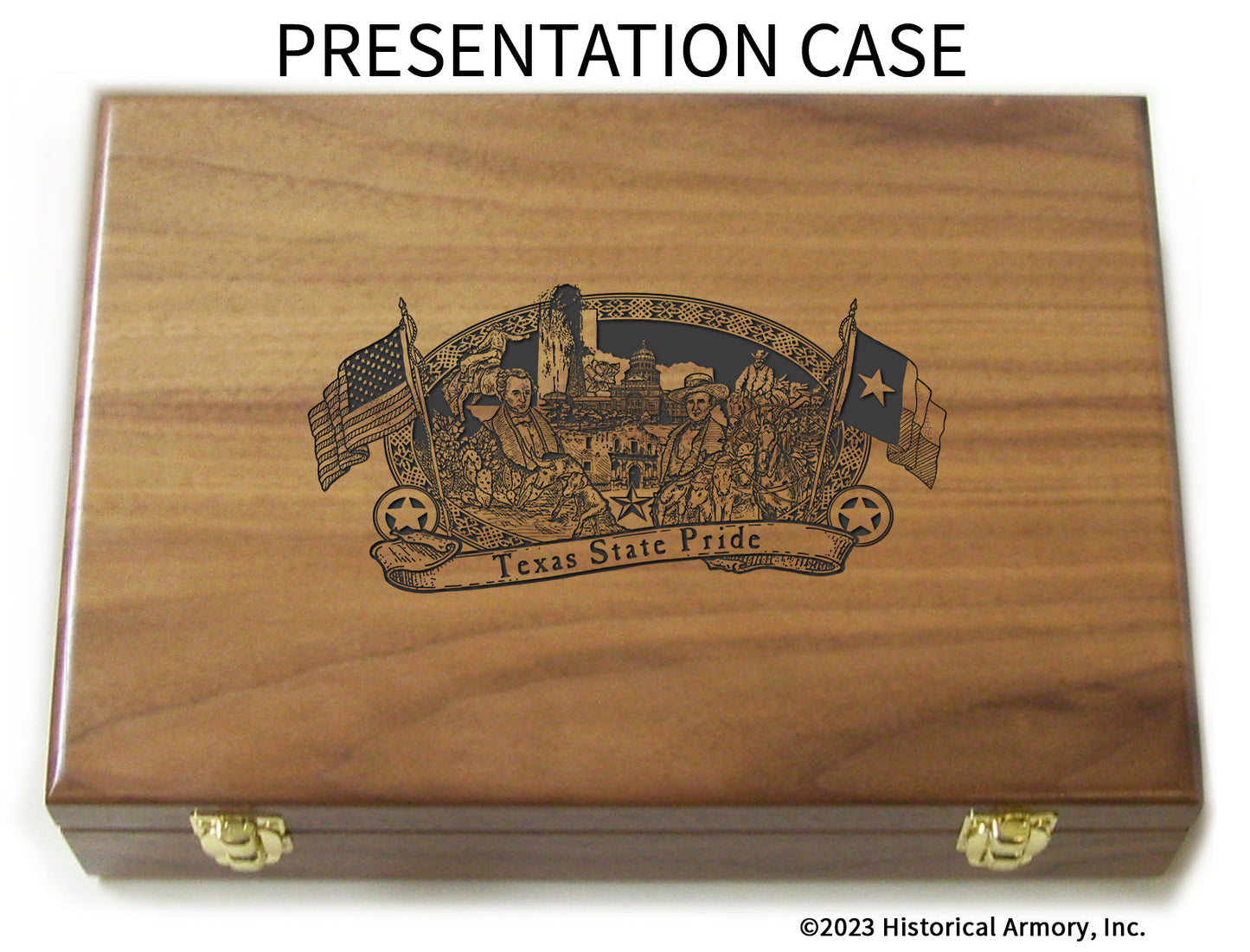 Texas State Pride Limited Edition Engraved 1911 Presentation Case