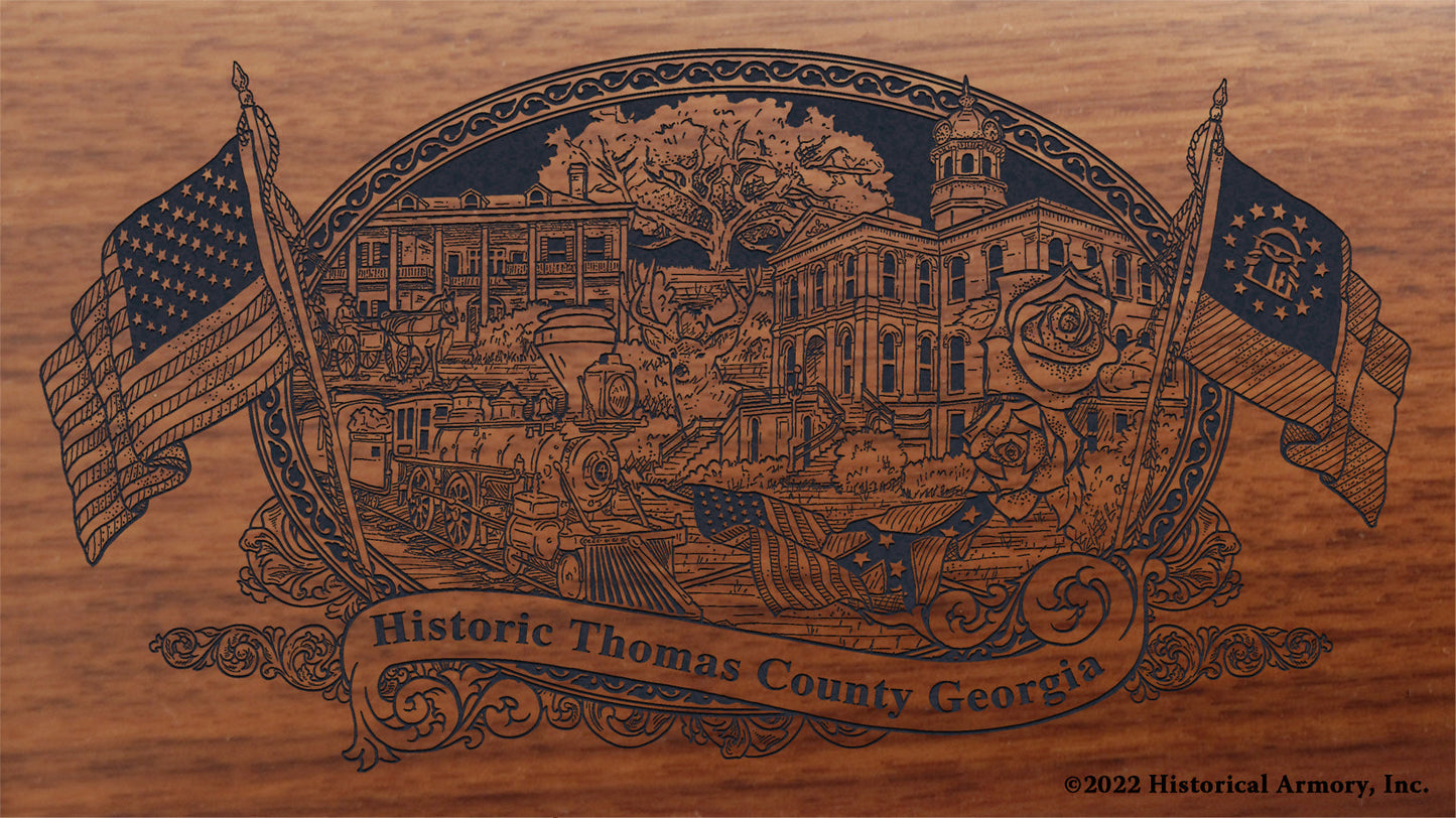 Thomas County Georgia Engraved Rifle Buttstock