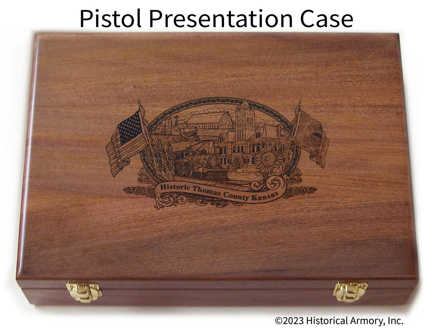 Thomas County Kansas Engraved .45 Auto Ruger 1911 Presentation Case