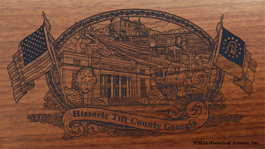 Tift County Georgia Engraved Rifle Buttstock