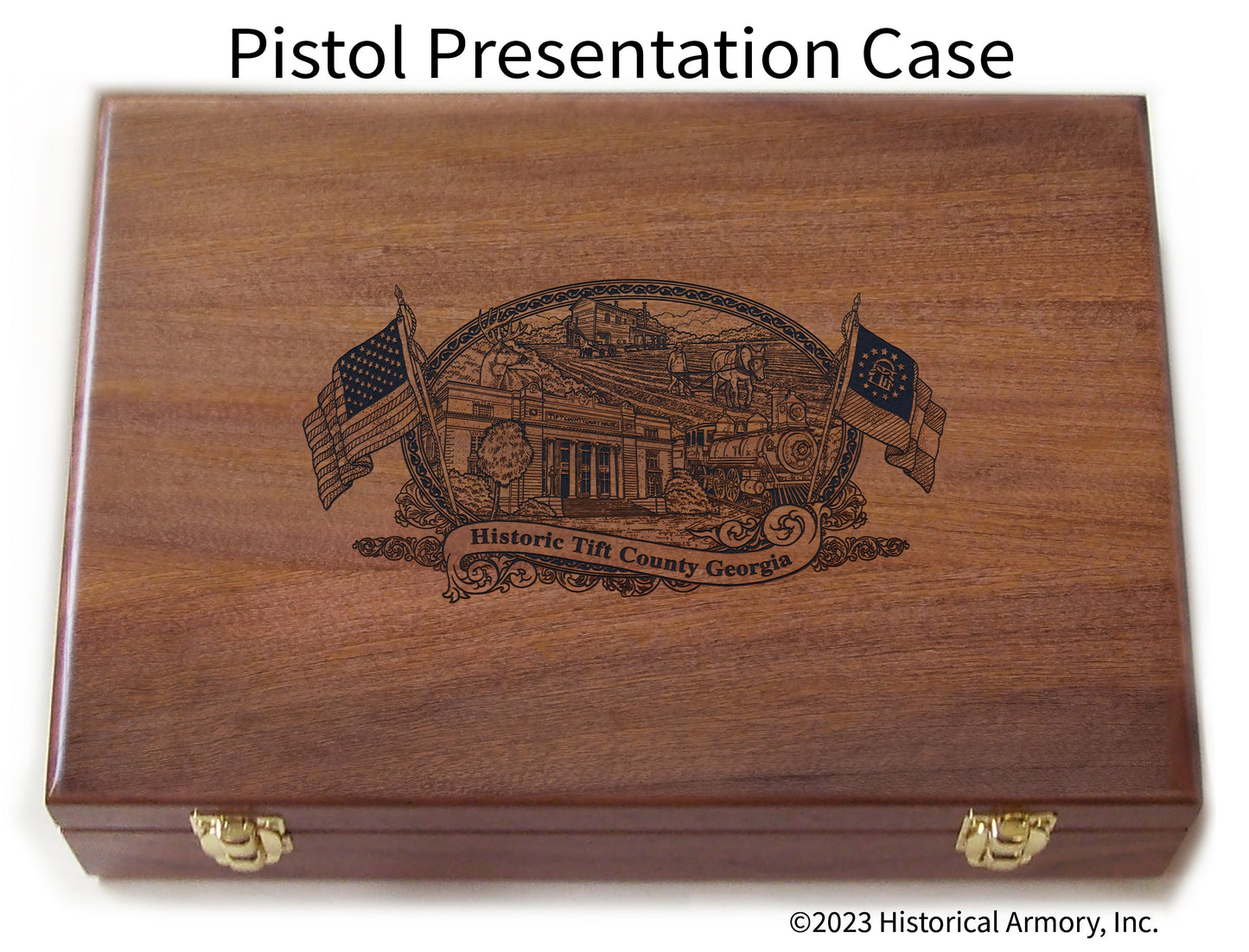 Tift County Georgia Engraved .45 Auto Ruger 1911 Presentation Case