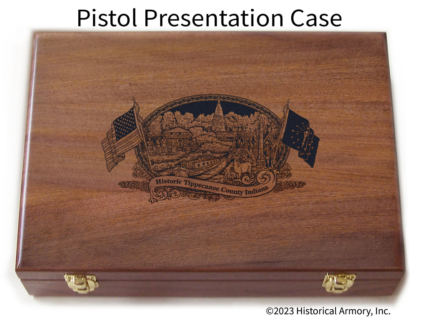 Tippecanoe County Indiana Engraved .45 Auto Ruger 1911 Presentation Case
