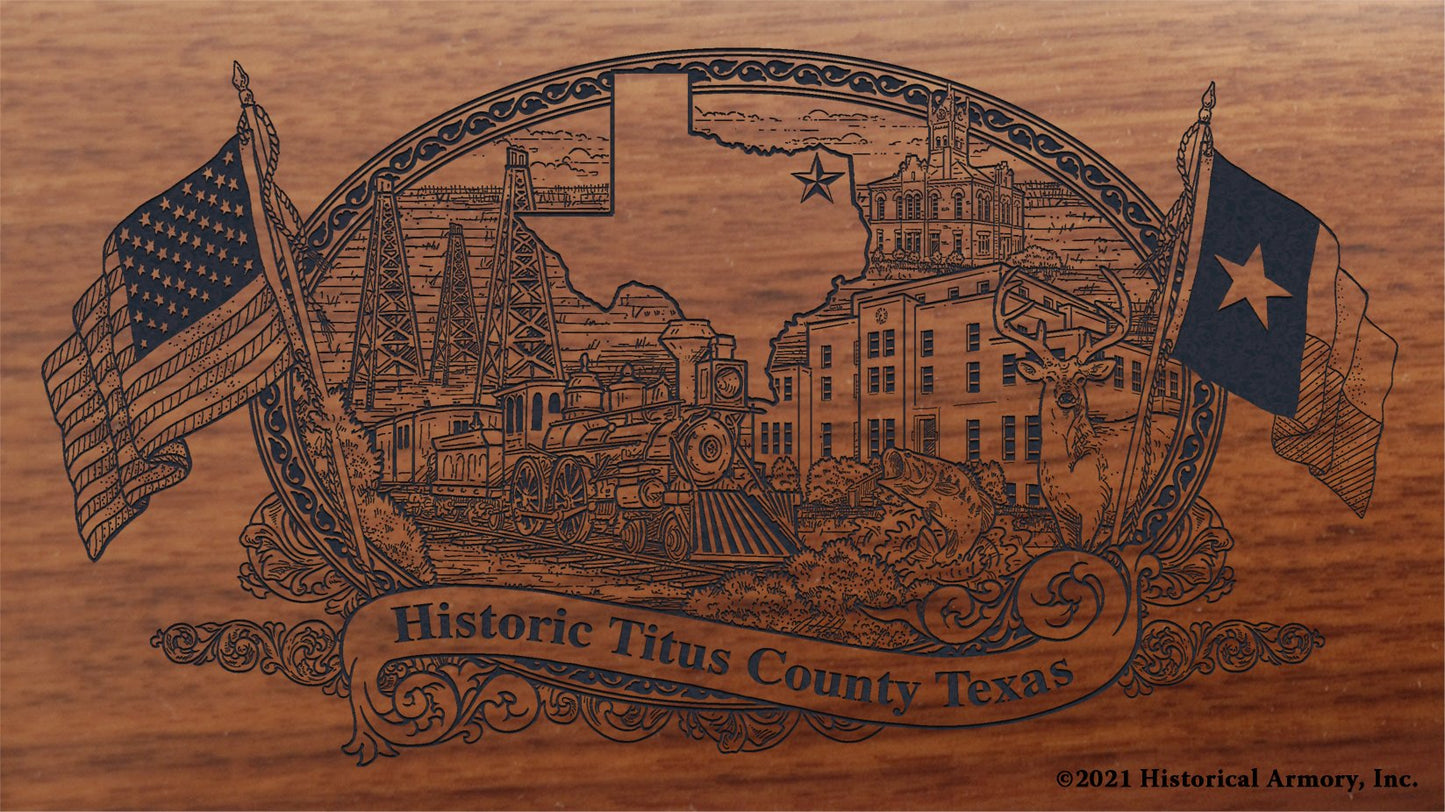 Engraved artwork | History of Titus County Texas | Historical Armory
