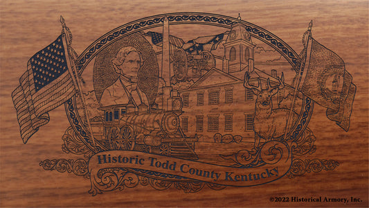 Todd County Kentucky Engraved Rifle Buttstock