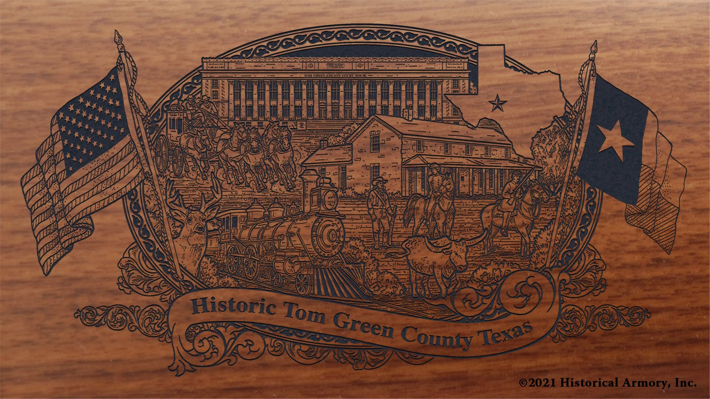 Engraved artwork | History of Tom Green County Texas | Historical Armory