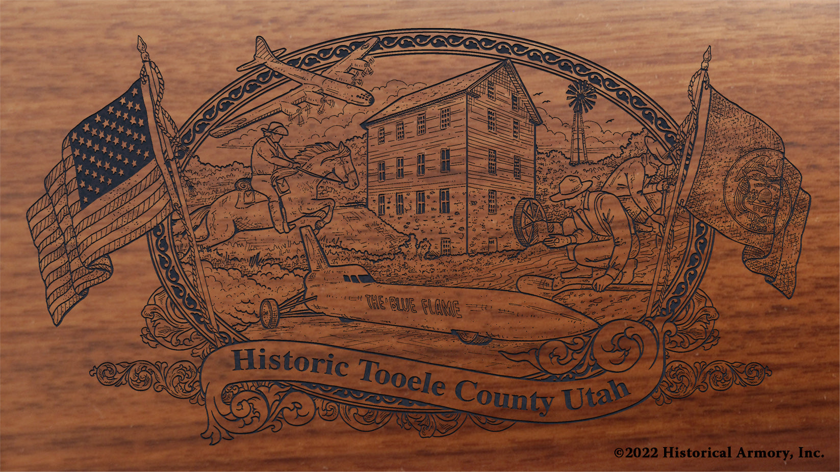 Tooele County Utah Engraved Rifle Buttstock