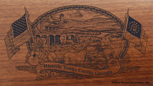 Towns County Georgia Engraved Rifle Buttstock