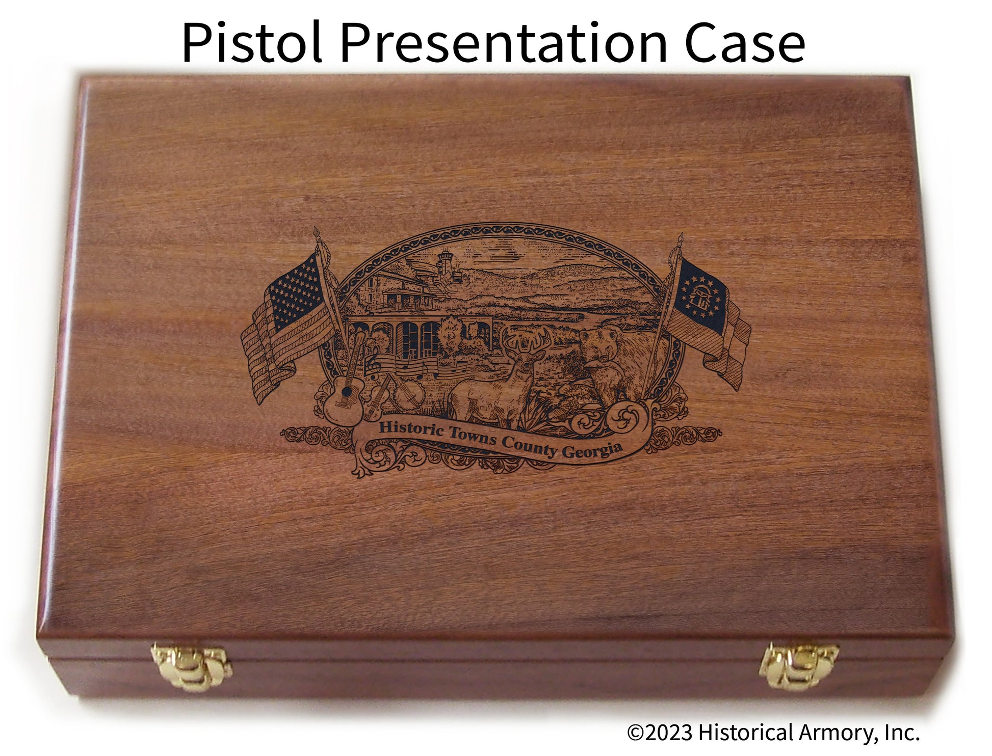 Towns County Georgia Engraved .45 Auto Ruger 1911 Presentation Case