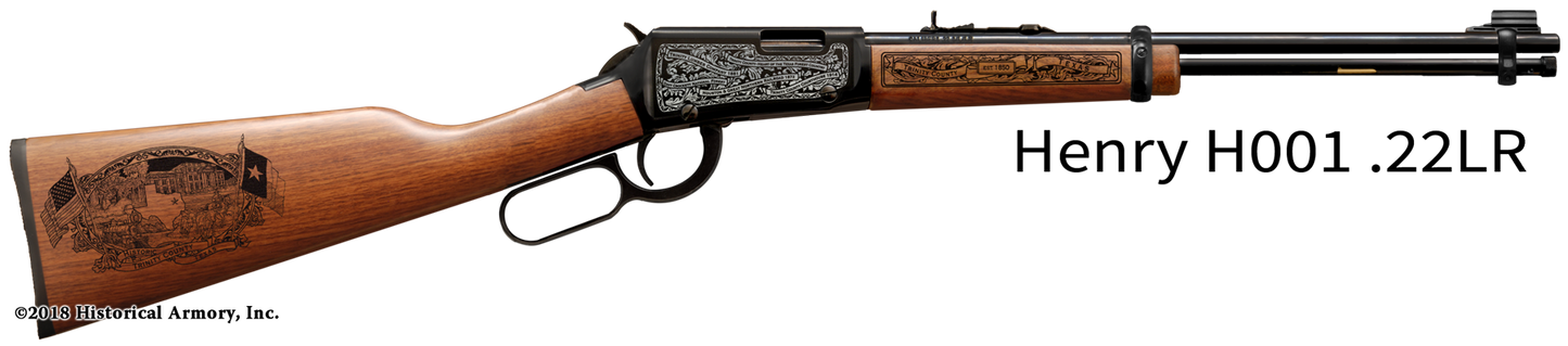 Trinity County Texas Engraved Rifle
