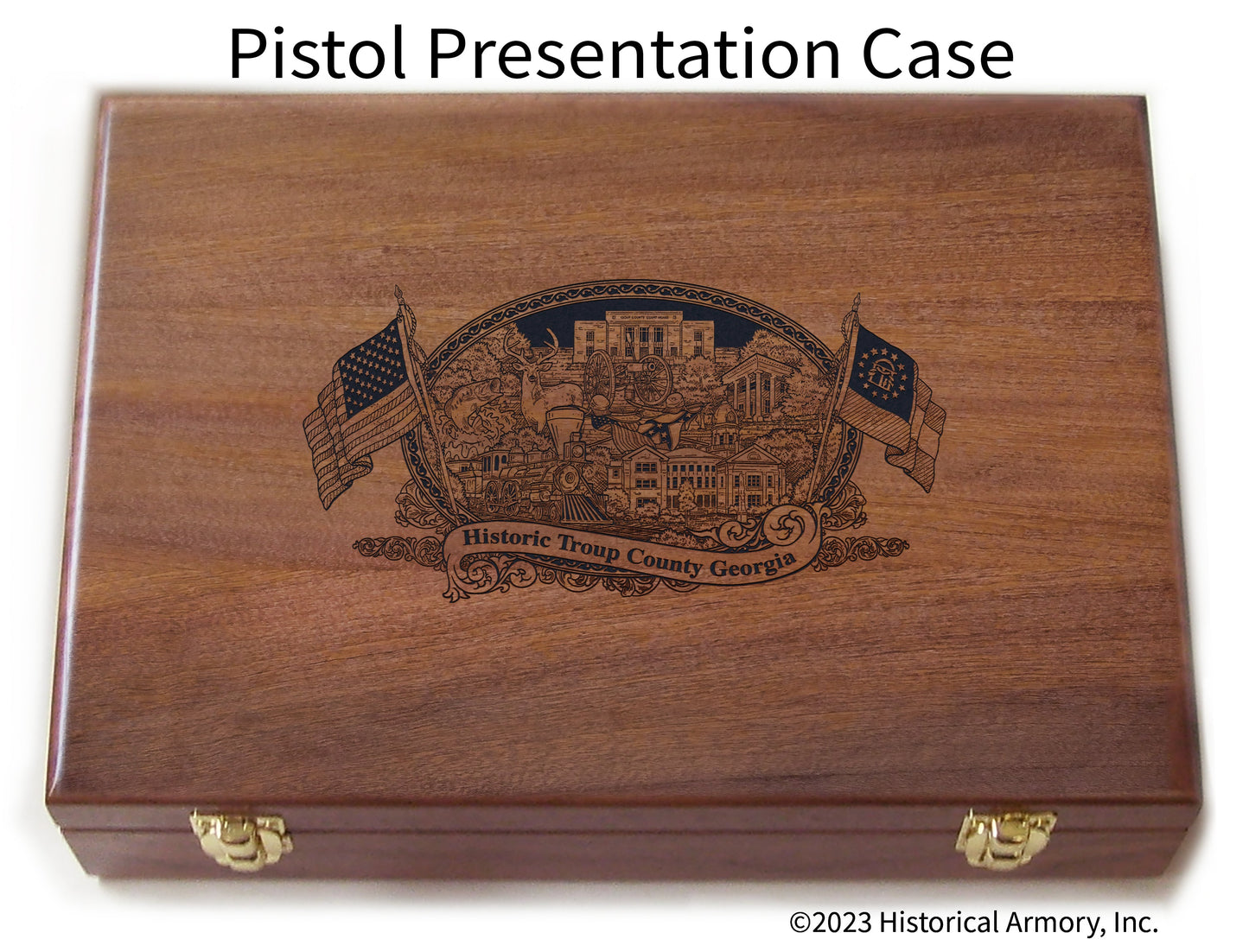 Troup County Georgia Engraved .45 Auto Ruger 1911 Presentation Case