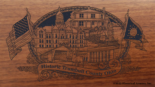 Trumbull County Ohio Engraved Rifle Buttstock