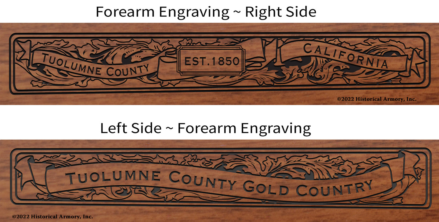 Tuolumne County California Engraved Rifle Forearm