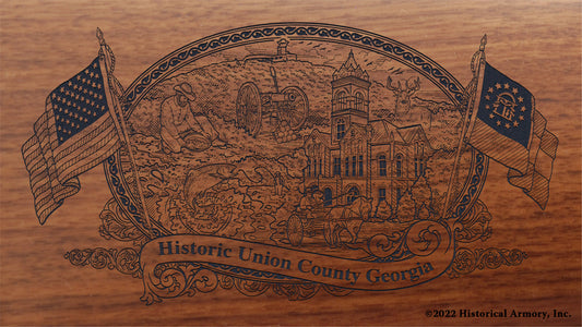 Union County Georgia Engraved Rifle Buttstock